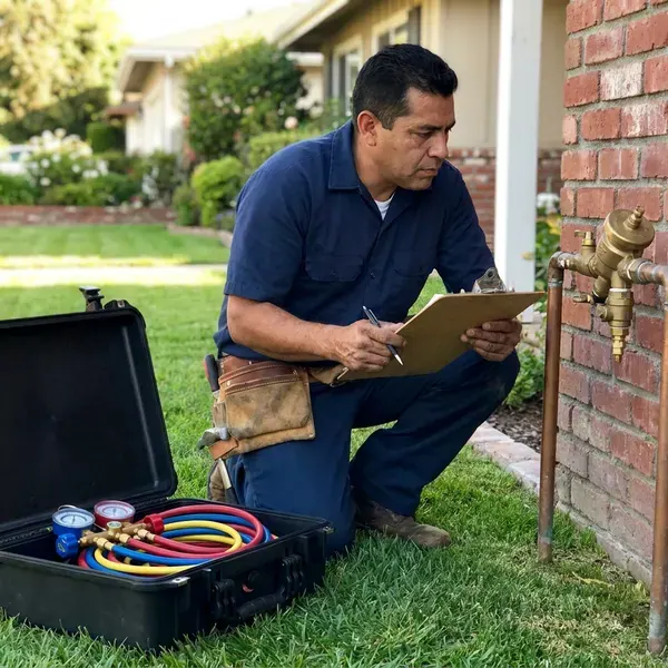 JKR Plumbing technician providing backflow preventer in Philadelphia, PA