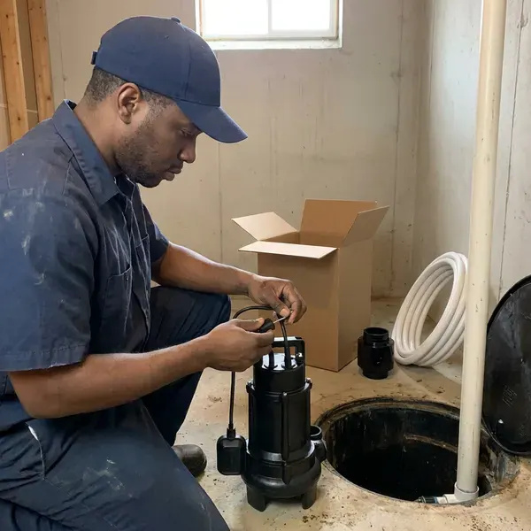Local sump pump installation by JKR Plumbing, Lancaster, PA